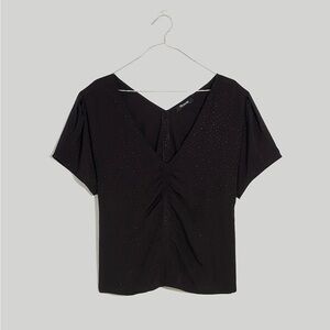 NWT Madewell Puff-Sleeve Top in Floral Jacquard NU354 SZ 6